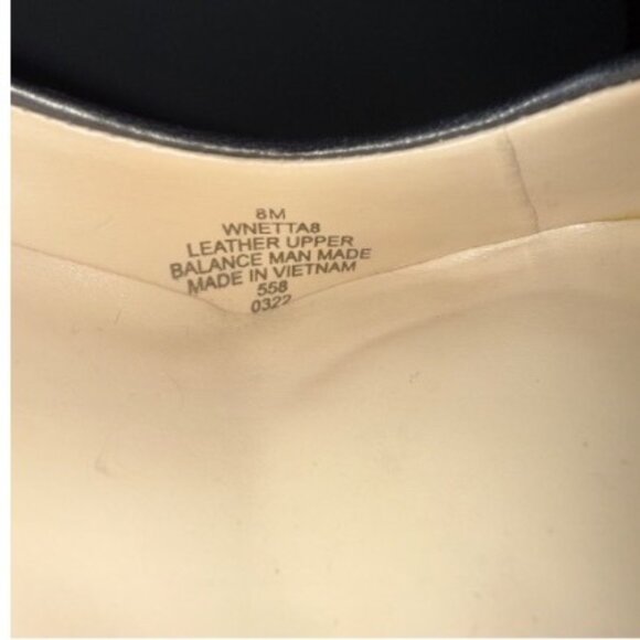 NINE WEST Etta Black Leather Pumps Heels Size 8M - Picture 11 of 13